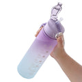 Wide Mouth Sports Water Bottles 3 Pcs Set With Time Marker