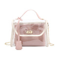 Clear Crossbody Bag with Removable Wristlet Pouch/ Jelly Bag