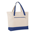 Super Strong Large Canvas Tote Bag With Zipper Pocket