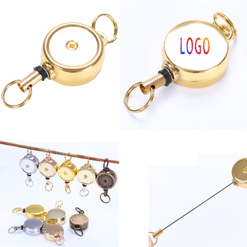 Zinc Alloy Carabiner Badge Reel