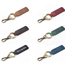 Vintage Faux Leather Keychain