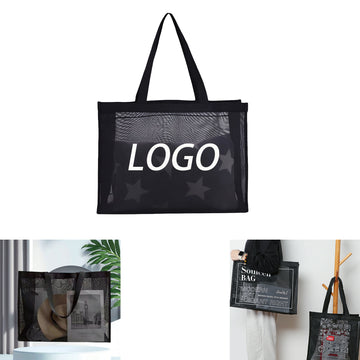 See-Through Mesh Tote Beach Bag