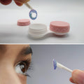 Contact Lens Case with Mirror Solution Bottle
