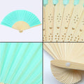 Full Color Folding Paper Fan with Bamboo Handle
