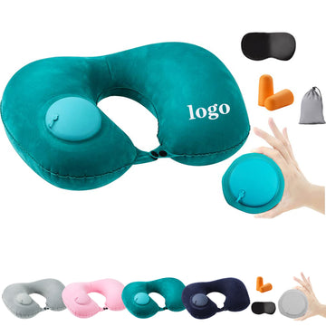 Inflatable Travel Neck Pillow Set