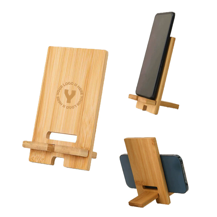 Multi-Functional Wooden Desktop Stand For Phones And Tablets