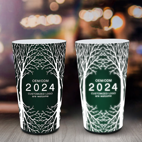 12Oz Auto-Sensing Led Flashing Glow Cup On Water Pour