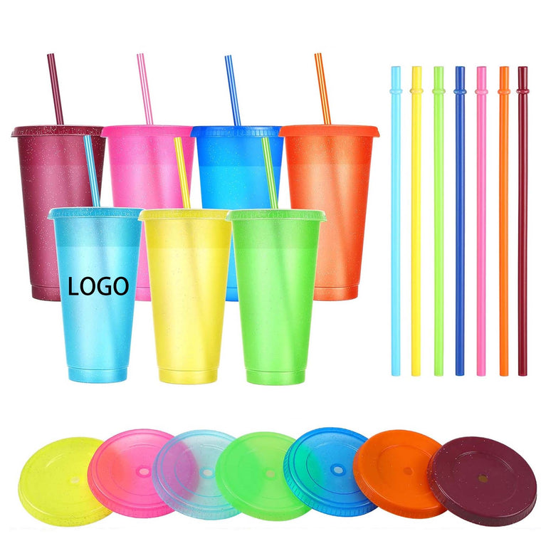 24Oz Glitter Plastic Coffee Cups