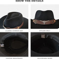 Stylish Roll Up Brim Western Cowboy Hat