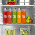 18 Oz Clear Glass Bottle With Stainless Steel Lid