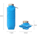 24Oz Foldable Silicone Diamond-Shaped Water Bottle