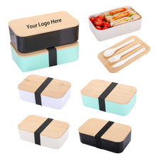 33.81Oz Lunch Box For Adults And Students With Natural Bamboo Lid, Spoon, Fork, Knife