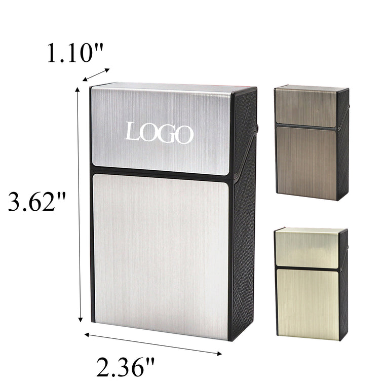 Aluminum Patch Cigarette Case for 20 Cigarettes