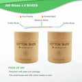 Biodegradable Natural Wooden Organic Cotton Swabs
