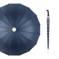 16-Rib Long-Handle Automatic Umbrella With Waterproof Case