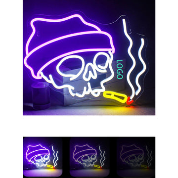 Skull Halloween Neon Wall Sign