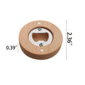 Bamboo Round Magnetic Bottle Opener