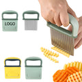 Stainless Steel Crinkle Cutter Knife With Protective Cover