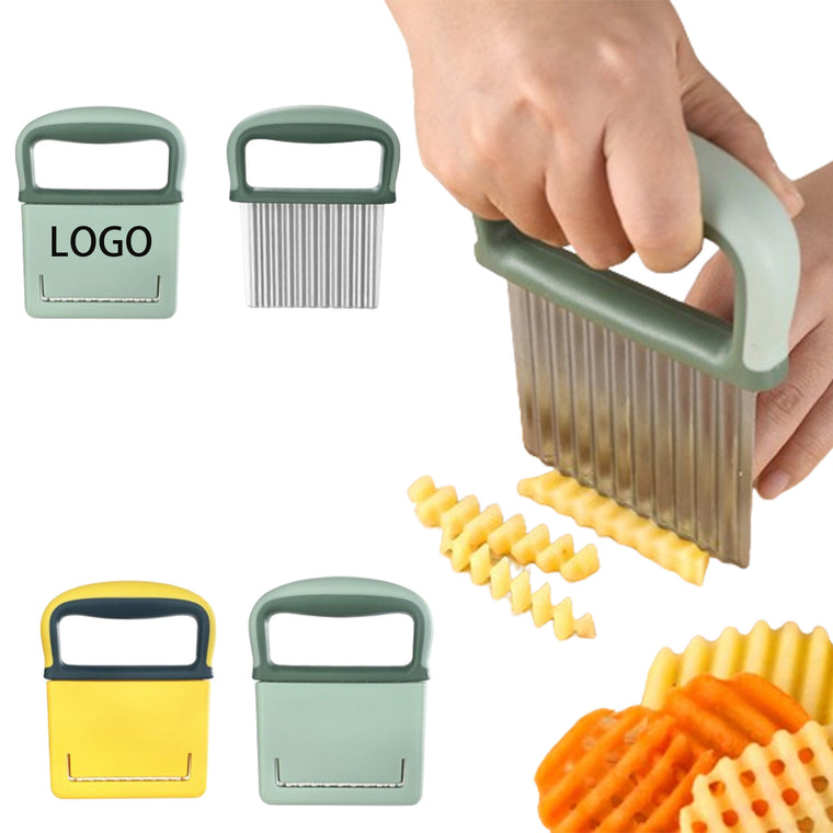 Stainless Steel Crinkle Cutter Knife With Protective Cover