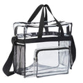 Clear Zippered Box Tote with Adjustable Strap