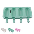 4 Cavities Homemade Ice Pop Molds Oval