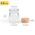 3.4 OZ Yogurt Jar Mason Jar Glass Jar With Cork Lids & Label