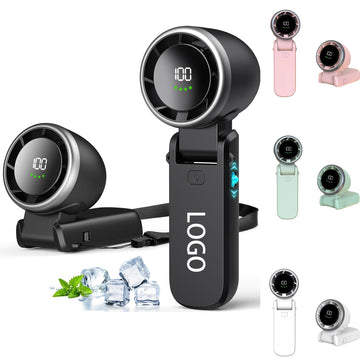 Portable Handheld Fan Speed(1-100) Adjustable And 5000Mah Battery Rechargeable