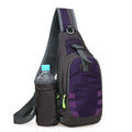 Athletic Casual Chest Bag with Detachable Water Bottle Pouch