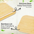 Glass Container With Bamboo Lid