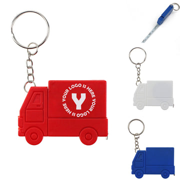 Mini Truck Shape Tape Measure Keychain