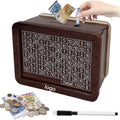 Reusable Wooden Money Box With 1000 Money Saving Target
