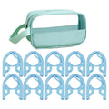 10 Pcs Foldable Plastic Hangers W/1 Pcs Storage Cosmetic Bag