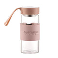 16OZ Glass Water Bottle W/ Tea Filter And Leather Sleeve