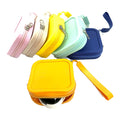 Portable Square Silicone Zipper Coin Purse