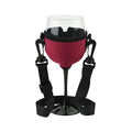 Neoprene Wine Glass Sleeve With Adjustable Neck Strap