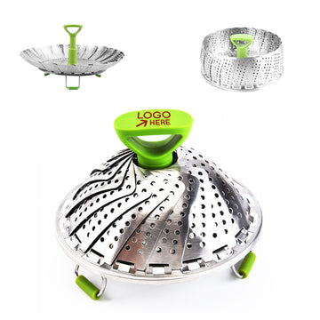 Folding Stainless Food Steamer Basket For Cooking