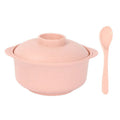 3-Piece Wheat Straw Soup Bowl And Utensil Set
