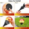 Garden Solar Gradient Red Crack Glass Light