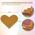 MOQ50 PU Heart Shaped Corner Bookmark