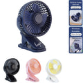 Portable 360 Degree Rotating Clip-On Fan with USB