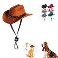 Pet Cowboy Hat Costume With Star Decor