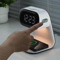 Bedside Lamp with Clock with 10W Wireless Charging