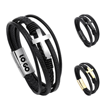 Stainless Steel Bracelet Cross Woven Bracelet