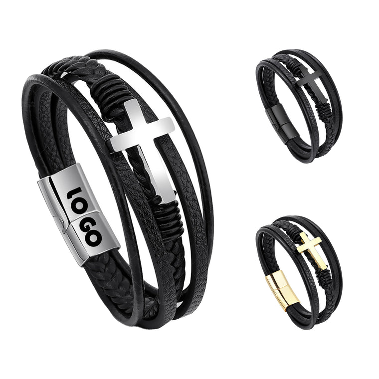 Stainless Steel Bracelet Cross Woven Bracelet