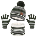 3 Sets Kids Winter Hat Gloves Scarf Set