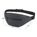 Large Crossbody Fanny Pack With 4-Zipper Pockets