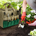 Garden Detachable Tool Storage Bag With Folding Stool