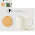 Wood Lid Ceramic Coffee Mug