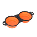 Collapsible Silicone Double Pet Travel Bowl
