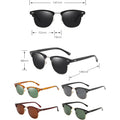 Half Frame Polarized Sunglasses